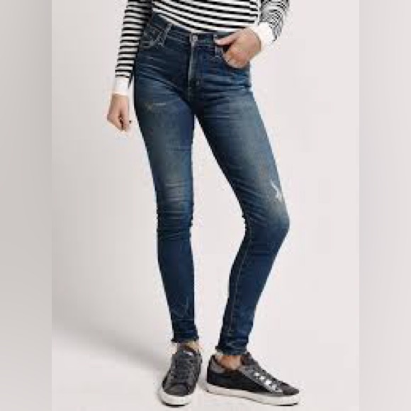 Citizens Of Humanity Rocket High Rise Skinny Jeans With Watermark Hem Detailing - Picture 1 of 16